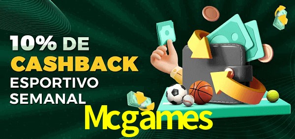 10% de bônus de cashback na Mcgames